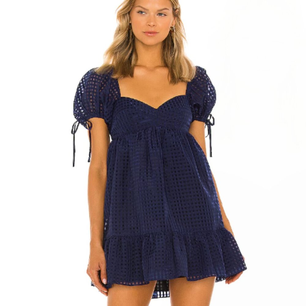 Amanda Uprichard Sicily Dress Navy Blue